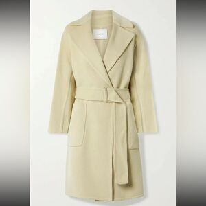 Vince Belted Luxury Wool Blend Long Coat, In Sepia, Women’s Size Large, NWT